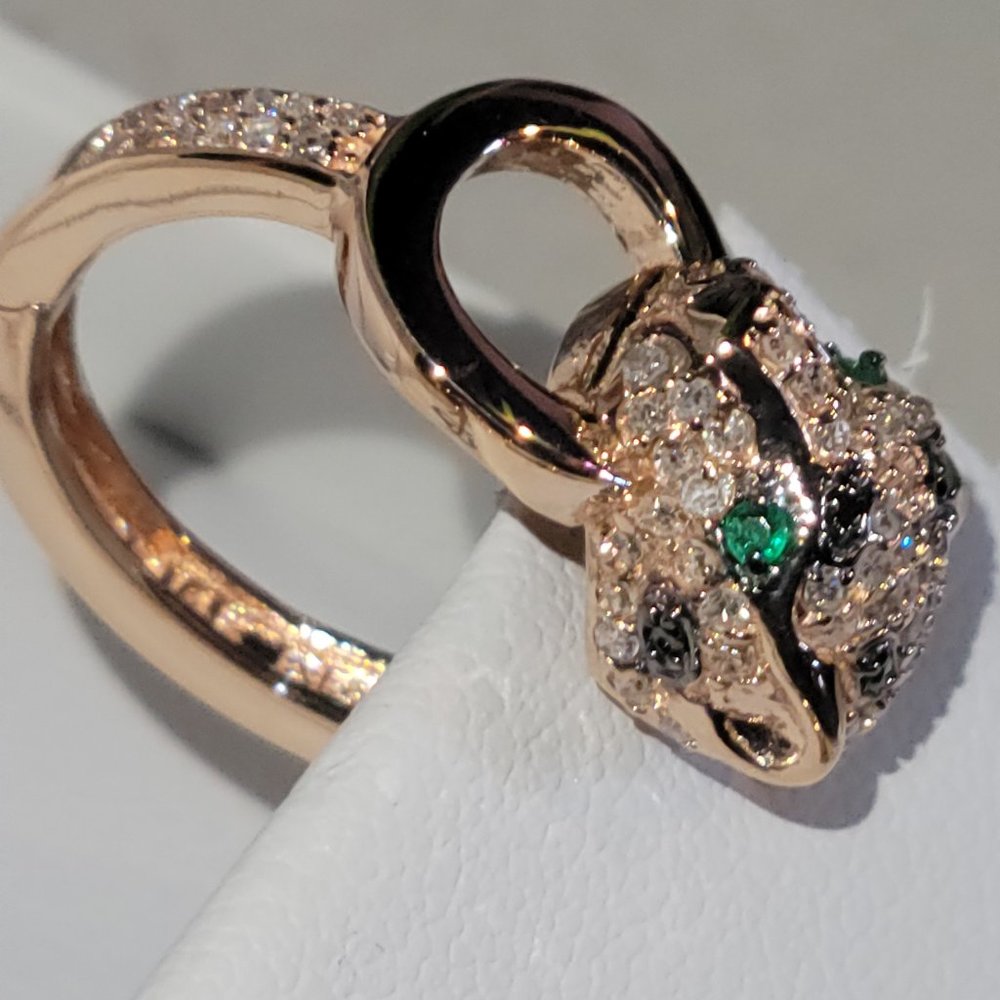 EFFY Rose Gold Diamond Panther EARRINGS